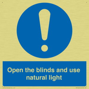 Open the blinds and use natural light